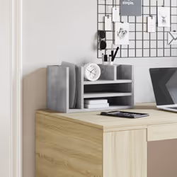 vidaXL Desk Organiser Tray Organiser Office File Organiser Engineered wood - concrete grey