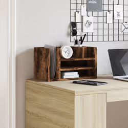 vidaXL Desk Organiser Tray Organiser Office File Organiser Engineered wood - smoked oak