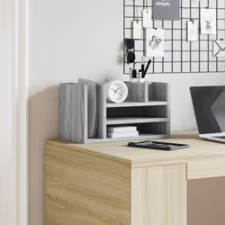 vidaXL Desk Organiser Tray Organiser Office File Organiser Engineered wood - grey sonoma
