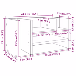 vidaXL Desk Organiser Tray Organiser Office File Organiser Engineered wood - grey sonoma - Additional view 8
