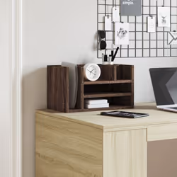 vidaXL Desk Organiser Tray Organiser Office File Organiser Engineered wood - brown oak