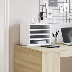 vidaXL Desk Organiser Tray Organiser File Organiser Sonoma Oak Engineered wood - white