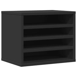 vidaXL Desk Organiser Tray Organiser File Organiser Sonoma Oak Engineered wood - black
