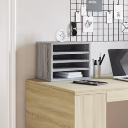 vidaXL Desk Organiser Tray Organiser File Organiser Sonoma Oak Engineered wood - grey sonoma