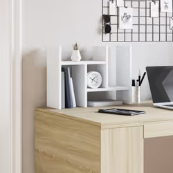 vidaXL Desk Organiser Office File Tray Organiser Grey Sonoma Engineered wood - white, 34.5 x 15.5 x 35.5 cm