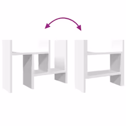 vidaXL Desk Organiser Office File Tray Organiser Grey Sonoma Engineered wood - white, 34.5 x 15.5 x 35.5 cm - Additional view 7