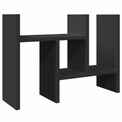 vidaXL Desk Organiser Office File Tray Organiser Grey Sonoma Engineered wood - black, 34.5 x 15.5 x 35.5 cm