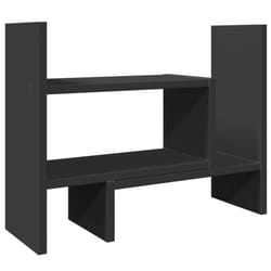 vidaXL Desk Organiser Office File Tray Organiser Grey Sonoma Engineered wood - black, 38.5 x 17 x 39 cm