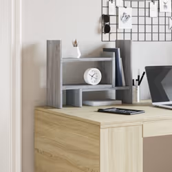 vidaXL Desk Organiser Office File Tray Organiser Grey Sonoma Engineered wood - grey sonoma, 38.5 x 17 x 39 cm