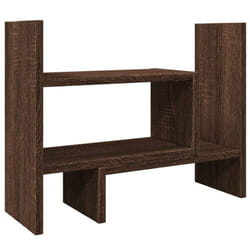 vidaXL Desk Organiser Office File Tray Organiser Grey Sonoma Engineered wood - brown oak, 38.5 x 17 x 39 cm