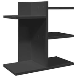 vidaXL Desk Organiser Tray Organiser File Organiser Smoked Oak Engineered wood - black