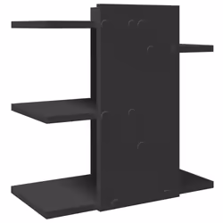 vidaXL Desk Organiser Tray Organiser File Organiser Smoked Oak Engineered wood - black - Additional view 5