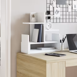 vidaXL Desk Organiser Office Tray Organiser File Organiser Engineered wood - white