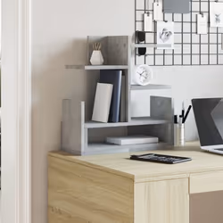vidaXL Desk Organiser Office Tray Organiser File Organiser Engineered wood - concrete grey