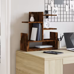vidaXL Desk Organiser Office Tray Organiser File Organiser Engineered wood - smoked oak