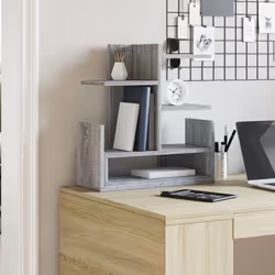 vidaXL Desk Organiser Office Tray Organiser File Organiser Engineered wood - grey sonoma