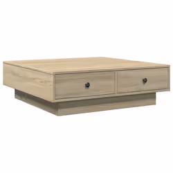 vidaXL Coffee Table Hallway Tea End Table Accent Sofa Table Engineered Wood - sonoma oak, 90 x 90 x 28 cm - Additional view 5