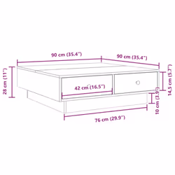 vidaXL Coffee Table Hallway Tea End Table Accent Sofa Table Engineered Wood - sonoma oak, 90 x 90 x 28 cm - Additional view 9