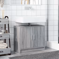 vidaXL Sink Cabinet Vanity Unit Storage Cupboard Grey Sonoma Engineered Wood