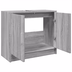 vidaXL Sink Cabinet Vanity Unit Storage Cupboard Grey Sonoma Engineered Wood - Additional view 4