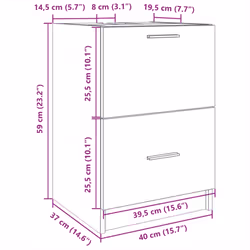 vidaXL Sink Cabinet Vanity Unit Storage Unit Cupboard White Engineered Wood - Additional view 10
