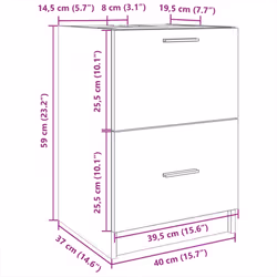 vidaXL Sink Cabinet Vanity Unit Storage Unit Cupboard Black Engineered Wood - Additional view 10