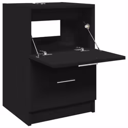vidaXL Sink Cabinet Vanity Unit Storage Unit Cupboard Black Engineered Wood - Additional view 4