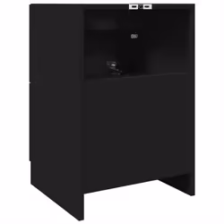 vidaXL Sink Cabinet Vanity Unit Storage Unit Cupboard Black Engineered Wood - Additional view 6