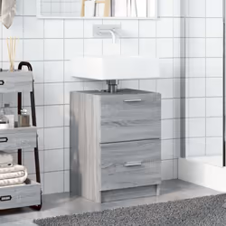 vidaXL Sink Cabinet Vanity Unit Storage Cupboard Grey Sonoma Engineered Wood