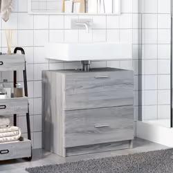 vidaXL Sink Cabinet Vanity Unit Storage Cupboard Grey Sonoma Engineered Wood
