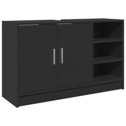 vidaXL Sink Cabinet Vanity Unit Storage Unit Cupboard Black Engineered Wood