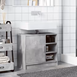 vidaXL Sink Cabinet Vanity Unit Storage Cupboard Concrete Grey Engineered Wood