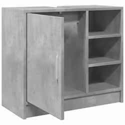 vidaXL Sink Cabinet Vanity Unit Storage Cupboard Concrete Grey Engineered Wood - Additional view 4