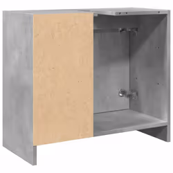 vidaXL Sink Cabinet Vanity Unit Storage Cupboard Concrete Grey Engineered Wood - Additional view 6