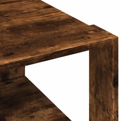 vidaXL Coffee Table Hallway Side Table Desk Accent End Table Engineered Wood - smoked oak, 51.5 x 51.5 x 30 cm - Additional view 6