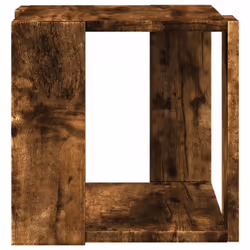 vidaXL Coffee Table Hallway Side Table Desk Accent End Table Engineered Wood - smoked oak, 32 x 32 x 30 cm - Additional view 4