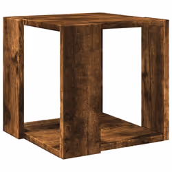 vidaXL Coffee Table Hallway Side Table Desk Accent End Table Engineered Wood - smoked oak, 32 x 32 x 30 cm - Additional view 5
