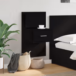 VidaXL 848159 nightstand/bedside table Black - Additional view 4