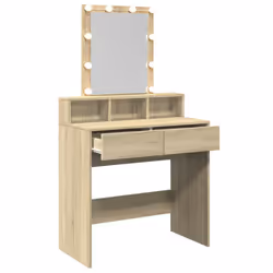 vidaXL Dressing Table with LED Cosmetic Table Vanity Makeup Table Sonoma Oak - sonoma oak - Additional view 7