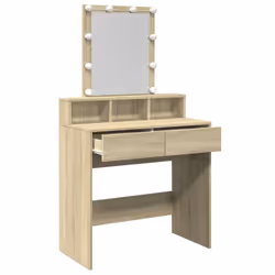 vidaXL Dressing Table with LED Cosmetic Table Vanity Makeup Table Sonoma Oak - sonoma oak - Additional view 8
