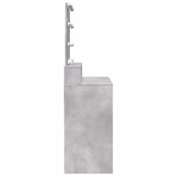 vidaXL Dressing Table with LED Cosmetic Table Vanity Makeup Table Sonoma Oak - concrete grey - Additional view 5