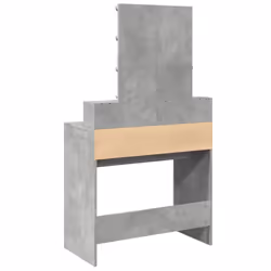 vidaXL Dressing Table with LED Cosmetic Table Vanity Makeup Table Sonoma Oak - concrete grey - Additional view 6
