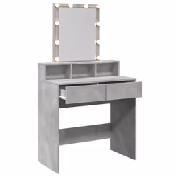 vidaXL Dressing Table with LED Cosmetic Table Vanity Makeup Table Sonoma Oak - concrete grey - Additional view 7