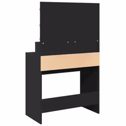 vidaXL Dressing Table with LED Cosmetic Table Vanity Makeup Table Smoked Oak - black - Additional view 6
