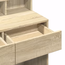 vidaXL Dressing Table with LED Cosmetic Table Vanity Makeup Table Smoked Oak - sonoma oak - Additional view 10