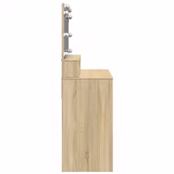 vidaXL Dressing Table with LED Cosmetic Table Vanity Makeup Table Smoked Oak - sonoma oak - Additional view 5