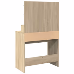 vidaXL Dressing Table with LED Cosmetic Table Vanity Makeup Table Smoked Oak - sonoma oak - Additional view 6