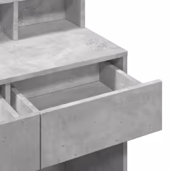vidaXL Dressing Table with LED Cosmetic Table Vanity Makeup Table Smoked Oak - concrete grey - Additional view 10