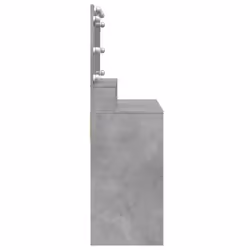 vidaXL Dressing Table with LED Cosmetic Table Vanity Makeup Table Smoked Oak - concrete grey - Additional view 5