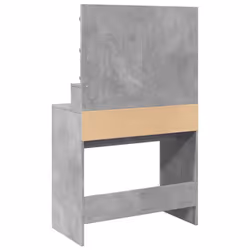 vidaXL Dressing Table with LED Cosmetic Table Vanity Makeup Table Smoked Oak - concrete grey - Additional view 6